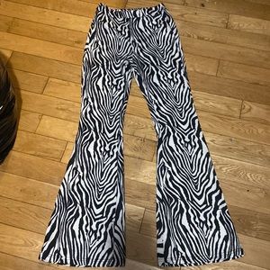 Funky Flared Zebra pants